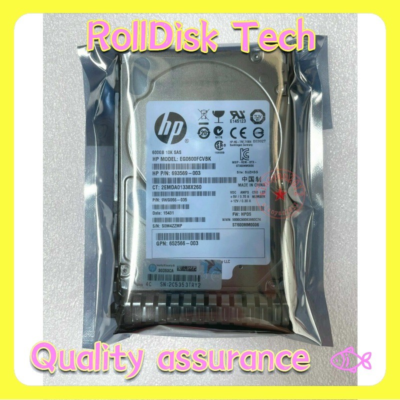 New NEW HP 652583-B21 600GB 10K 2.5" SAS 6G SC ENT HDD 653957-001 0 HOURS