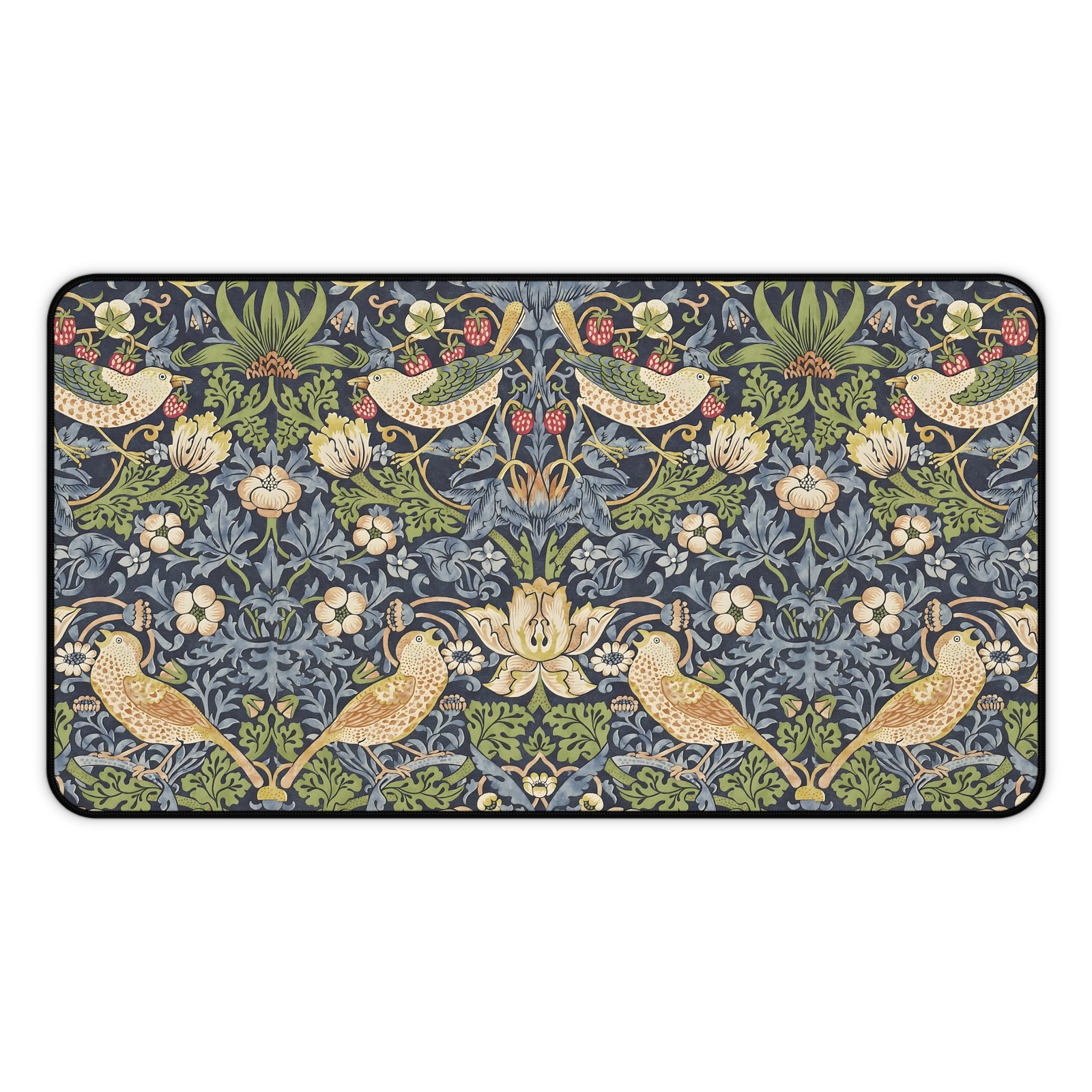 William Morris Strawberry Thief Elegant Retro Desk Mat Office Decor Mouse Pad