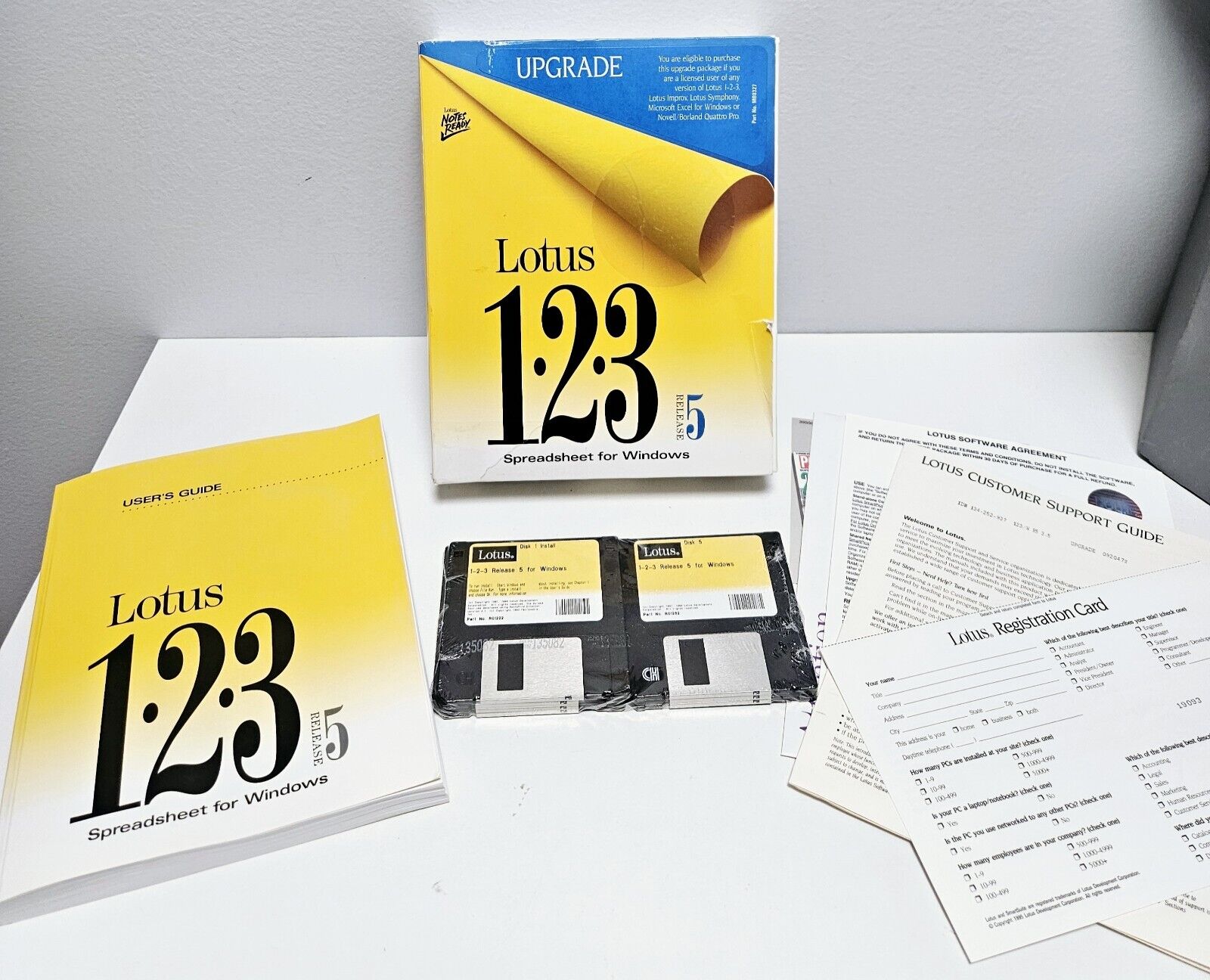 Lotus 123 Release 5 (1994) Spreadsheet For Windows- 3.5 HD Disks Still Sealed 