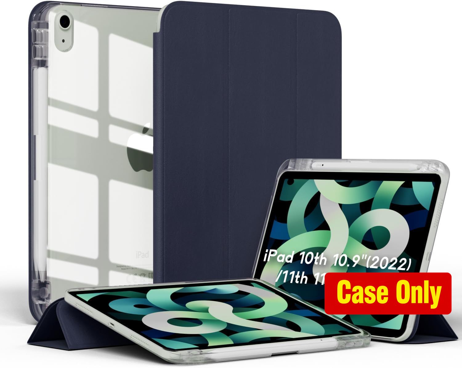 Case for iPad 11th Generation, Ultra-Transparent Acrylic with Auto Wake/Sleep Fu
