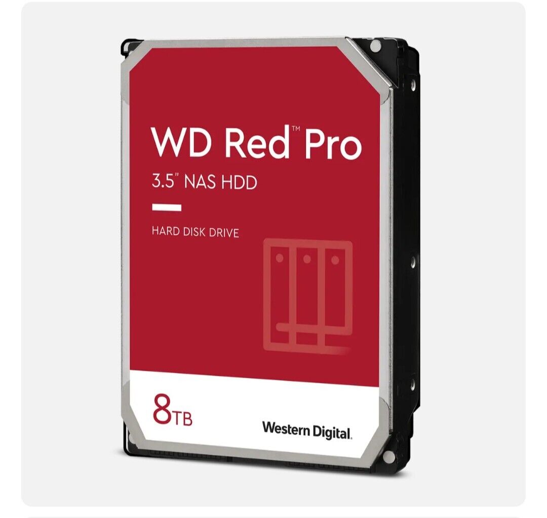 Western Digital 8TB WD Red Pro NAS Internal Hard Drive, 256MB Cache - WD8003FFBX