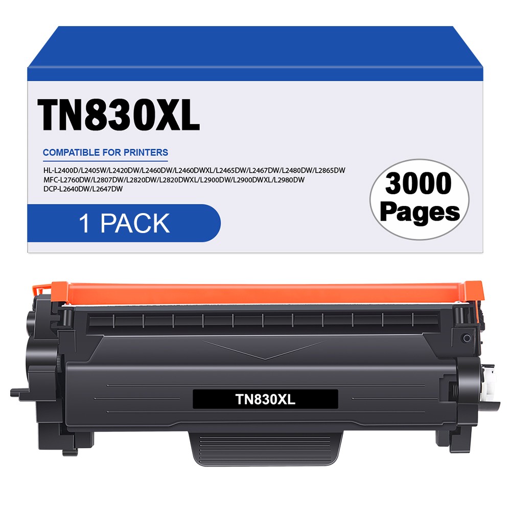 TN830 TN830XL Toner Cartridge for Brother HL-L2405W MFC-L2760DW MFC-L2820DW LOT