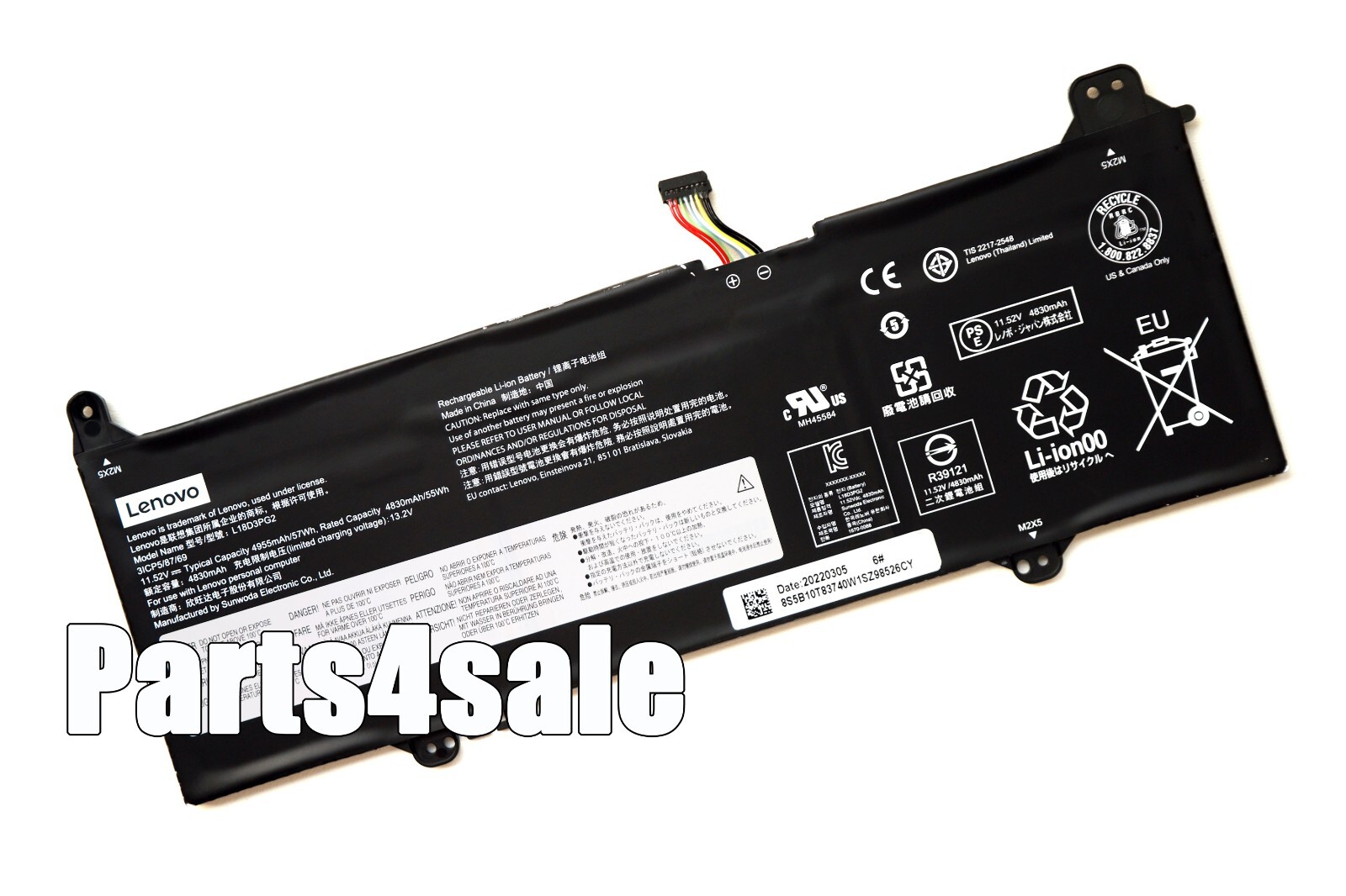 Genuine L18M3PG2 Battery for Lenovo Chromebook S345-14AST 14E L18D3PG2 L18L3PG2