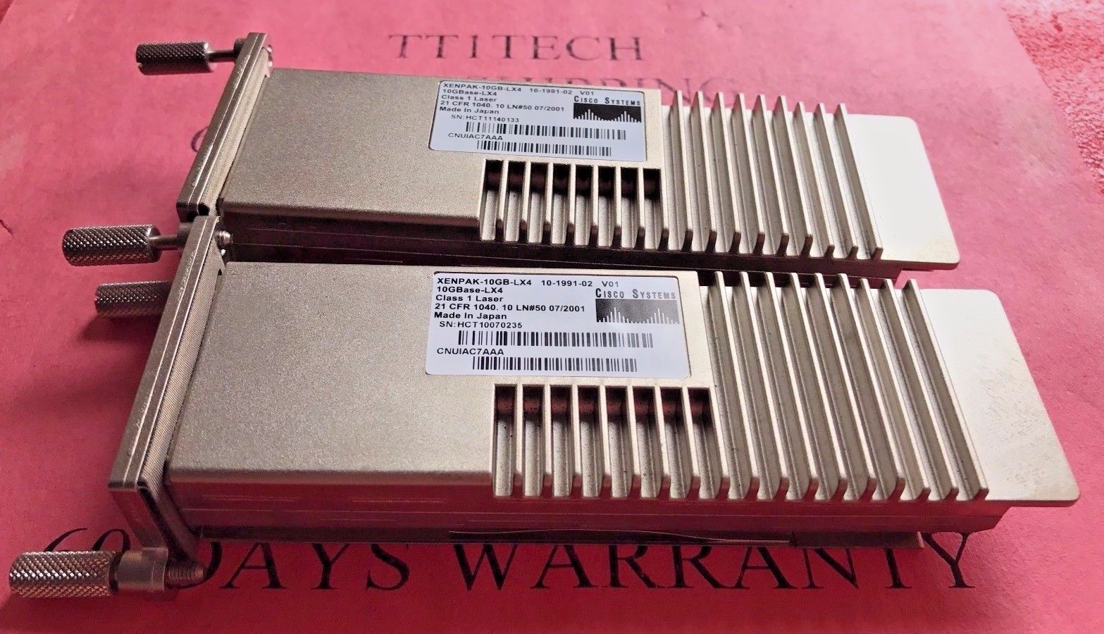 lot 7 Genuine Cisco XENPAK-10GB-LX4 10GBASE-LX4 10-1991-02 Transceivers w/60day 