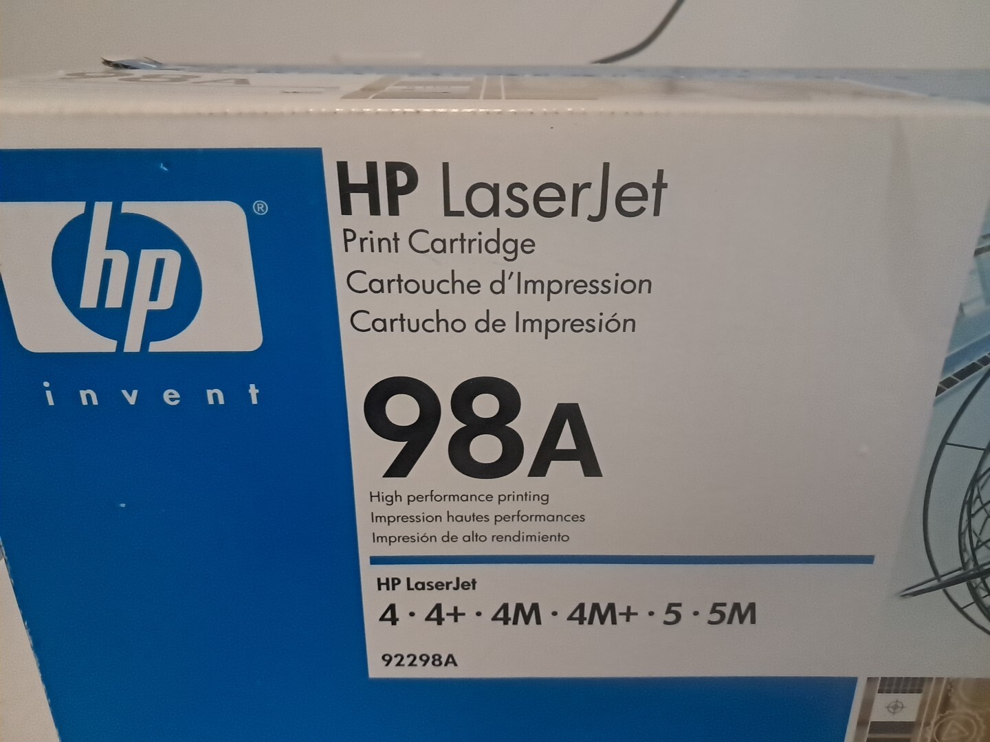 Genuine HP 98A 92298A Black Print Cartridge New In Box