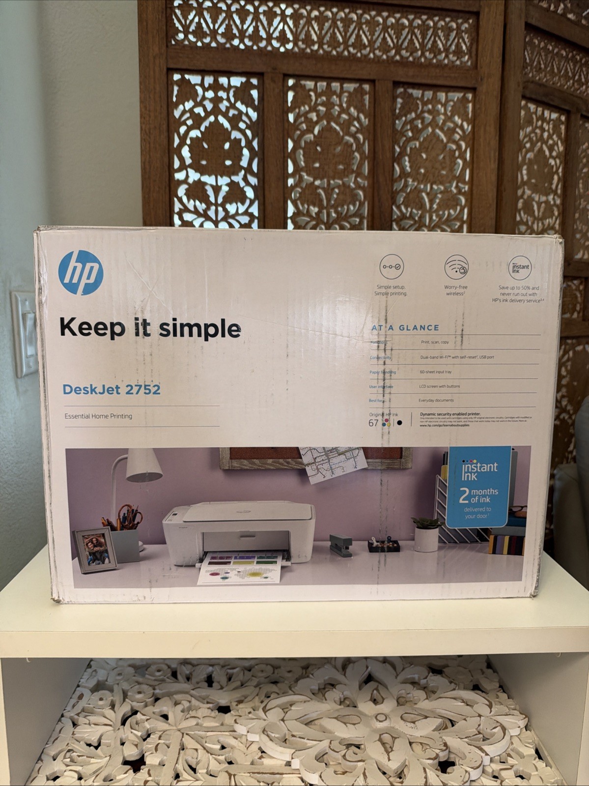 HP DeskJet 2752e Wireless All in One Color Inkjet Printer Copy Scan NEW Sealed