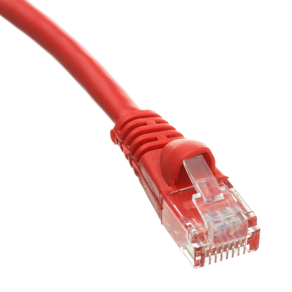 Snagless 10 Foot Cat5e Red Network Ethernet Patch Cable