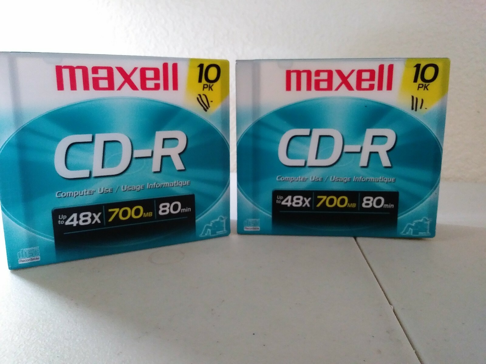 Lot Of Two 2 Maxell CD-R 10 Pack New And Sealed