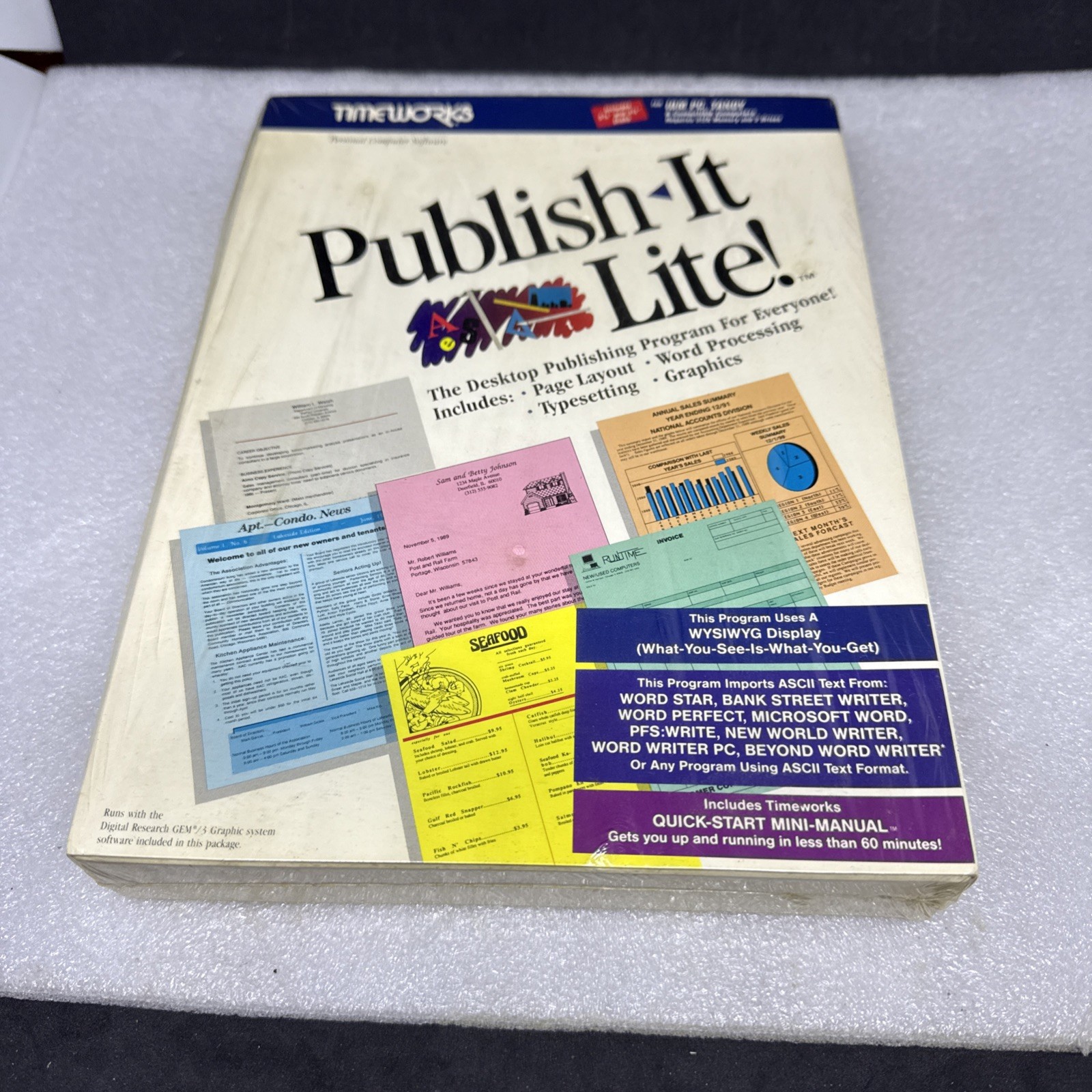 Timeworks Publish-It Lite dos desktop publishing. New.