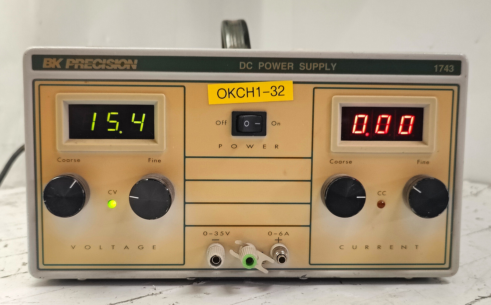 BK Precision DC Power Supply Model 1743 120V 3.5A 50/60Hz No Power Cord
