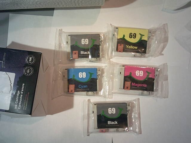 5 Lxtek 69 Ink Cartridges`Remanufacture In Sealed Packaging