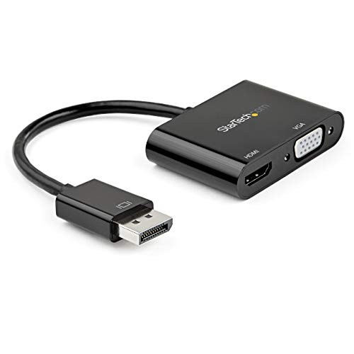StarTech DP2VGAHD20 DisplayPort to HDMI VGA Adapter 4K 60Hz