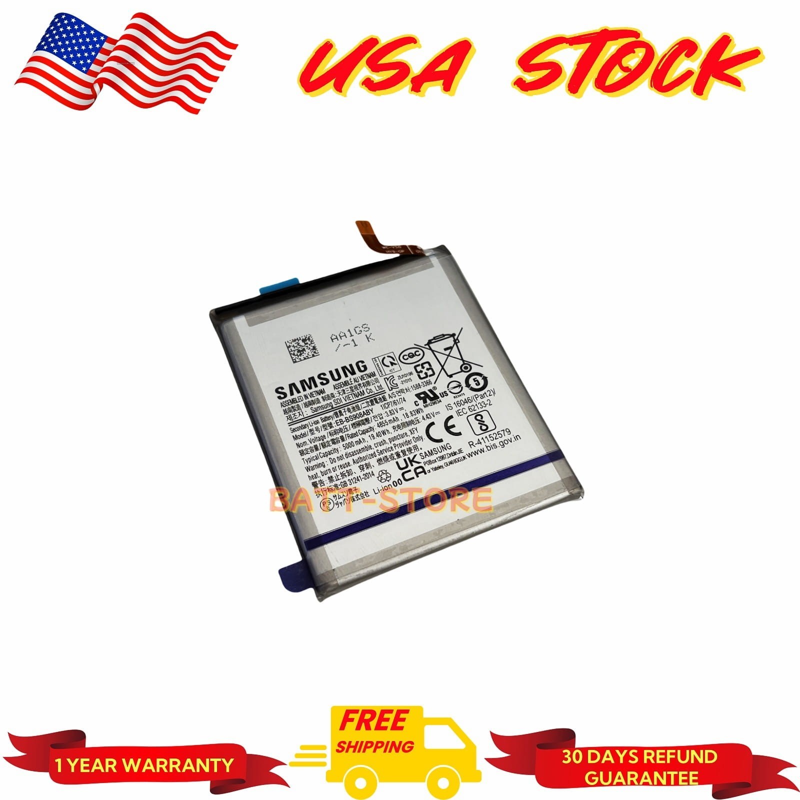 EB-BS908ABY Original New Battery for Samsung Galaxy S22 ULTRA 5G S908 SM-908U