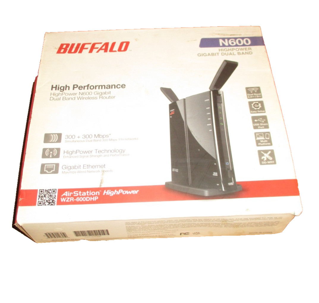 Buffalo AirStation N600 HighPower Gigabit Dual Band Router WZR-600DHP