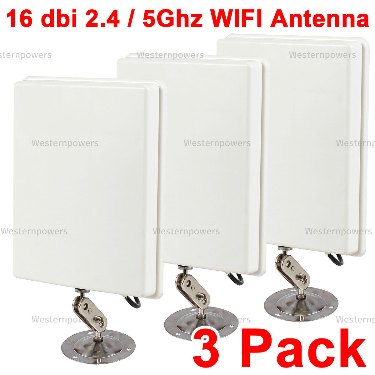 3 Pack 16dbi RP-SMA 2.4/5Ghz Router Wireless WIFI WLAN Directiona Gain Antenna