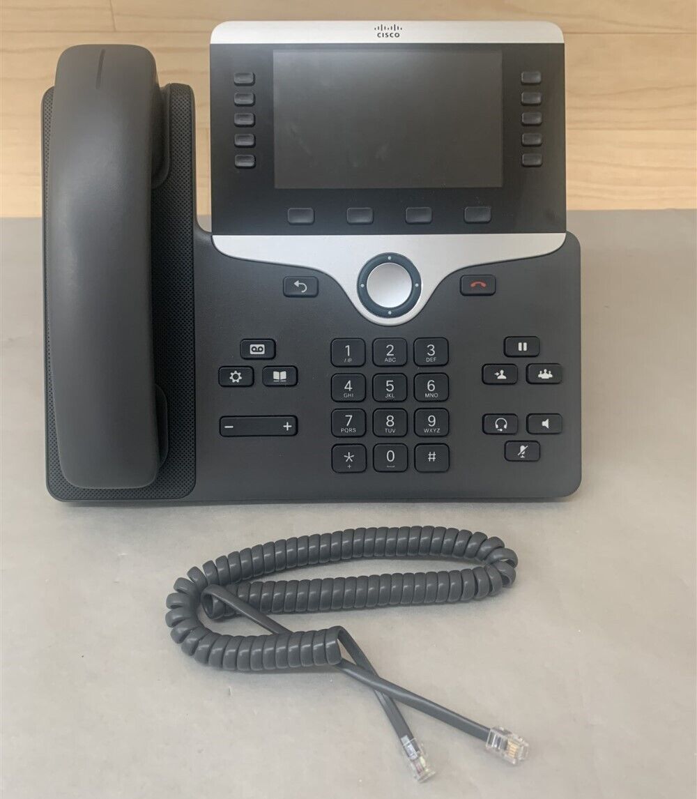Cisco CP-8851 5-Line Corded VoIP IP Business Phone in Gray (CP-8851-K9)
