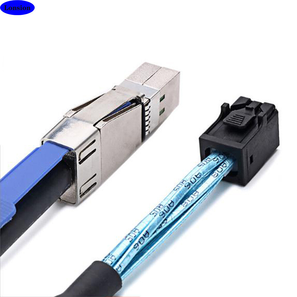 Mini SAS SFF-8644 with IC to SAS SFF-8643 Server Connection Cable