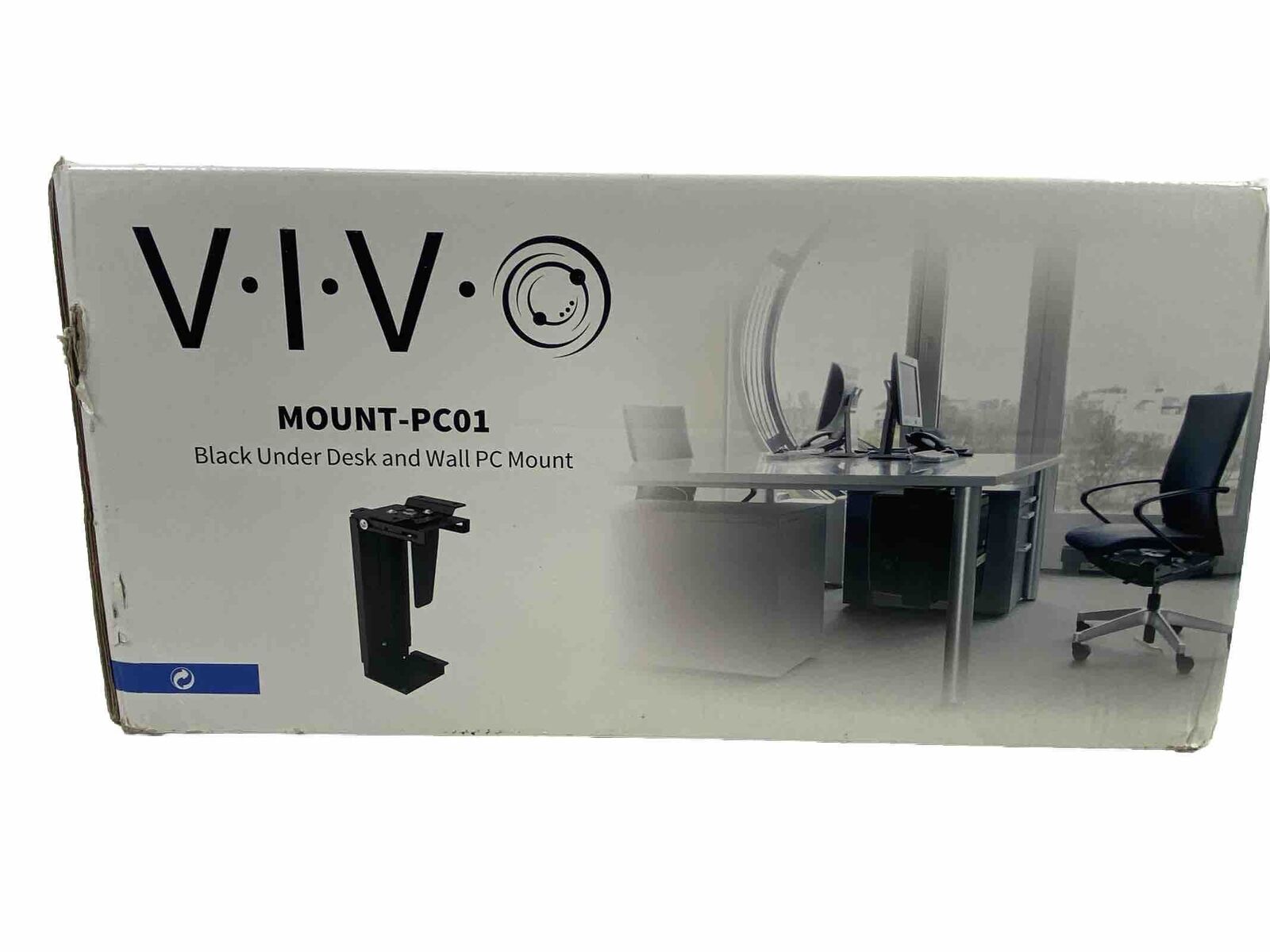 Vivo MOUNT PC01 BKACK UNDER DESK AND WALL PC MOUNT