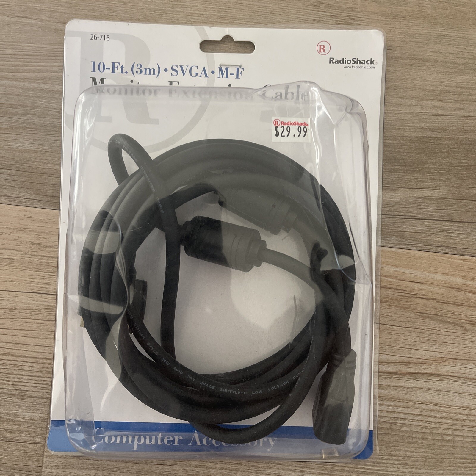 Radio Shack Monitor Extension Cable - 10 Ft. (3m) SVGA M-F - BRAND NEW