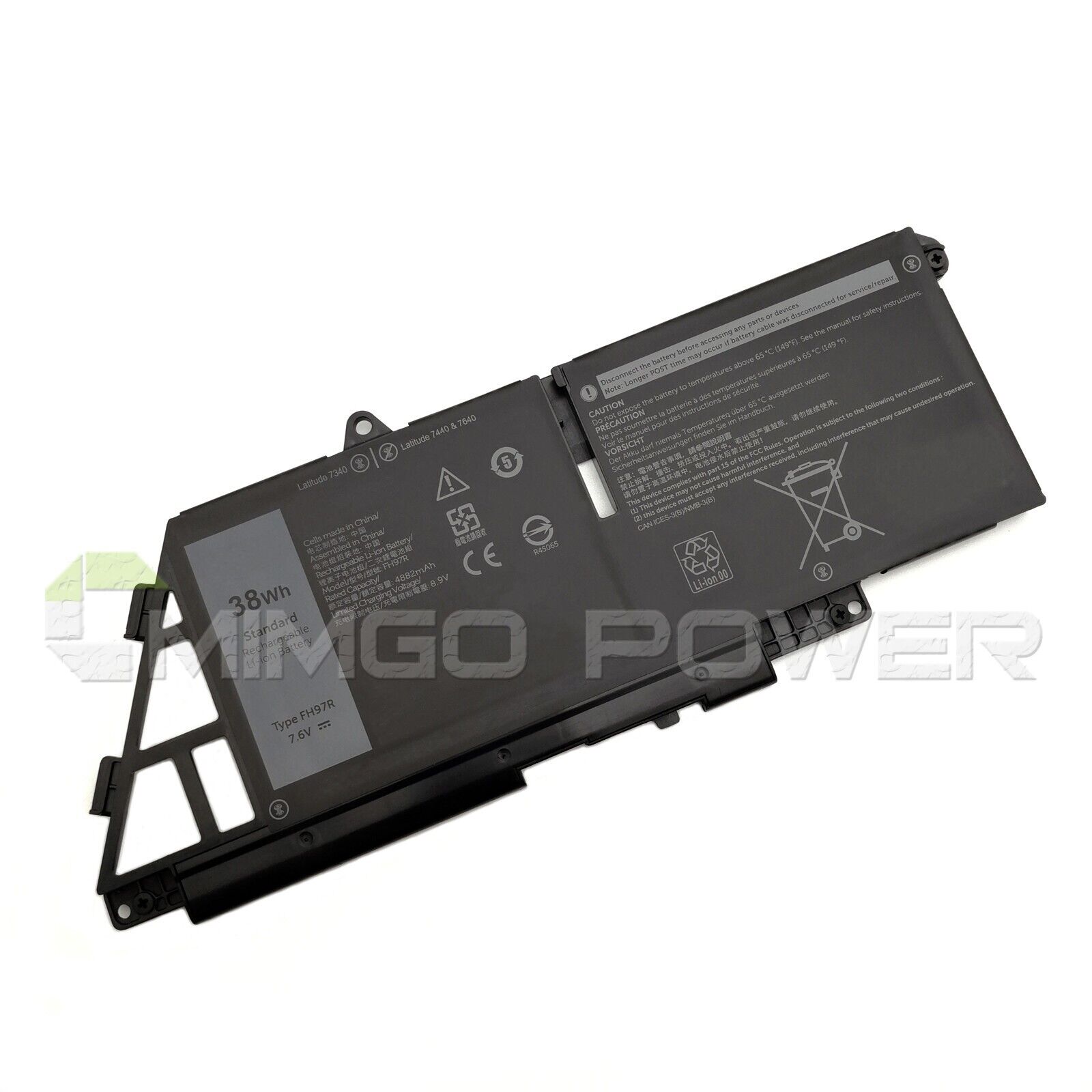 New FH97R 599M7 76KVG Battery for Dell Latitude 7340 2-IN-1 7440 7640 P179G001