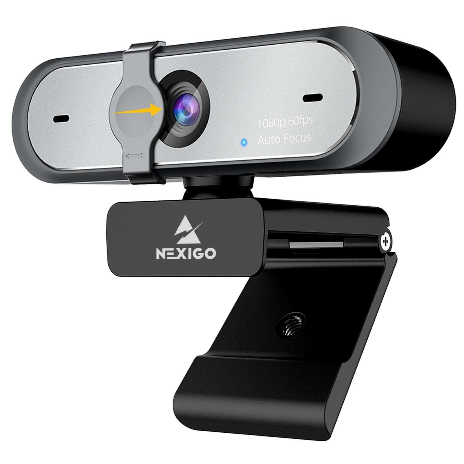NexiGo N660P 1080P 60FPS Webcam with Software Control, Dual Microphone & Cove...