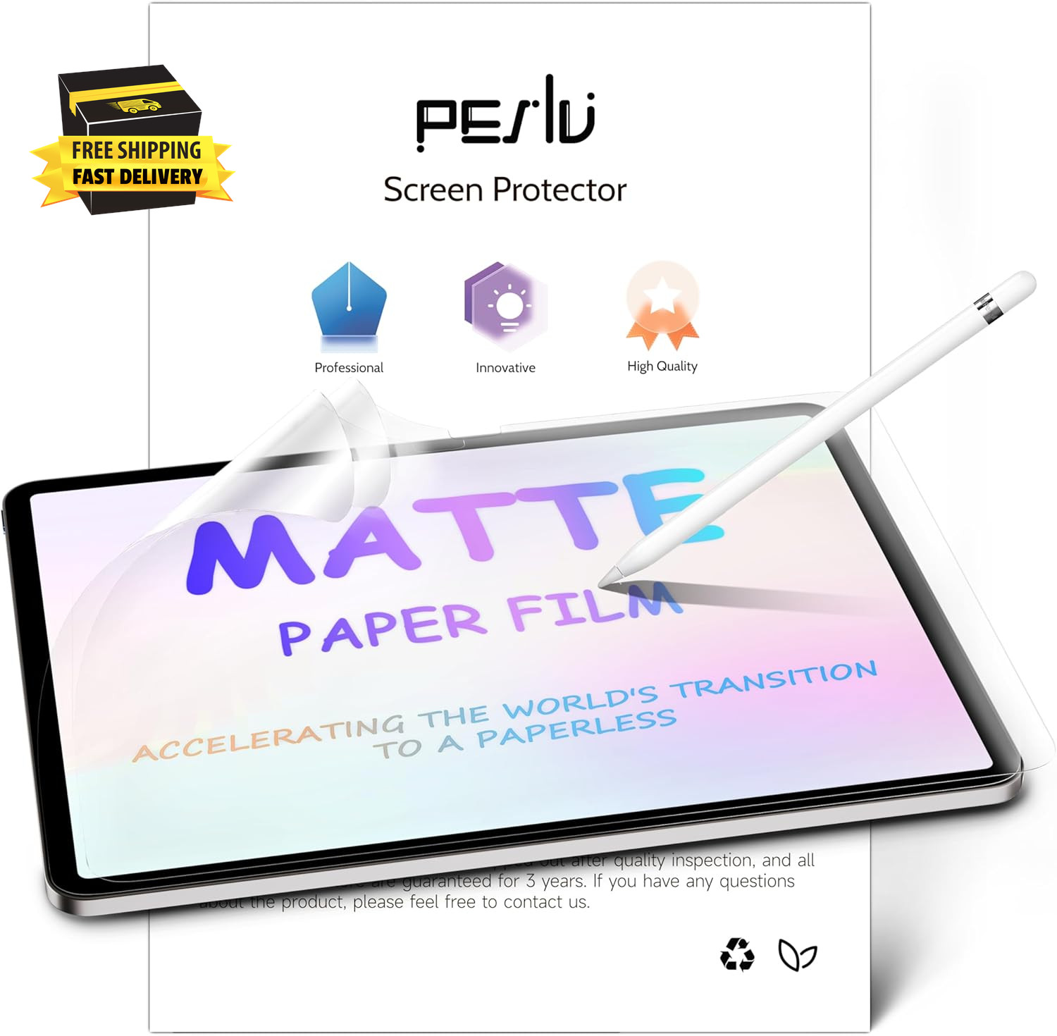 2 Pack like Paper Screen Protector for Ipad 10Th 2022 10.9" & Ipad 11Th A16 2025