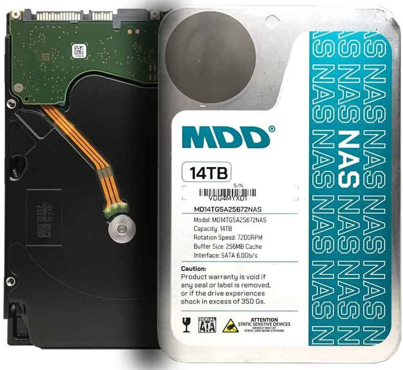 MDD 14TB 7200RPM 256MB Cache SATA 6Gbps 3.5" Internal NAS Hard Drive (RAID, NAS)