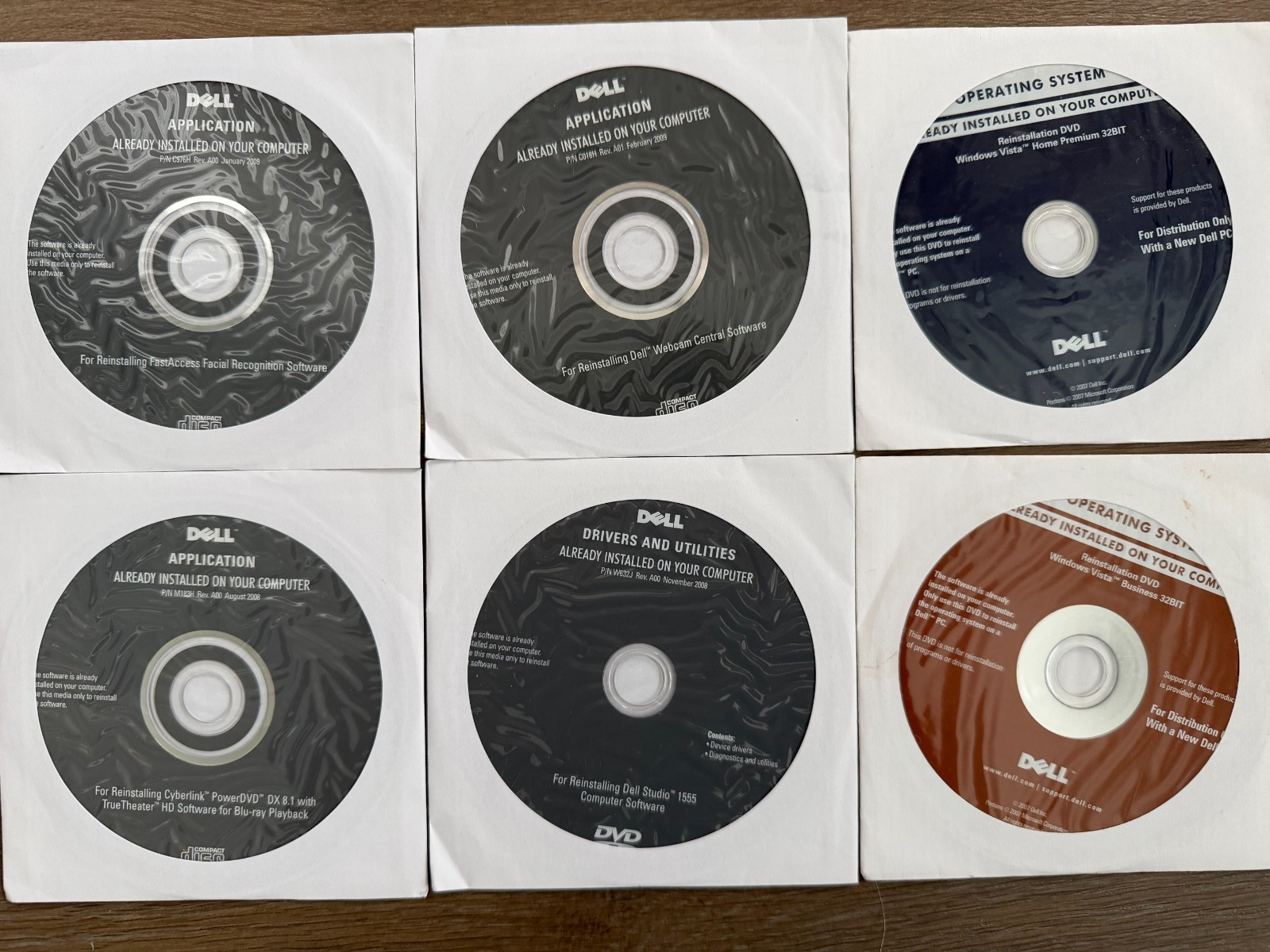 NEW SEALED Dell Reinstallation / Recovery Discs Sealed with Keys