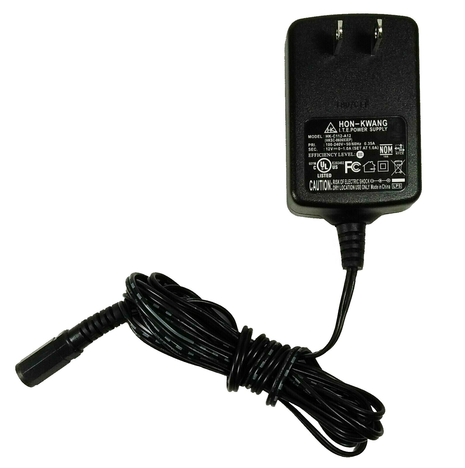 OEM Hon-Kwang AC Adapter Switching Power Supply HK-C112-A12 P/N HKSC-060693EP 