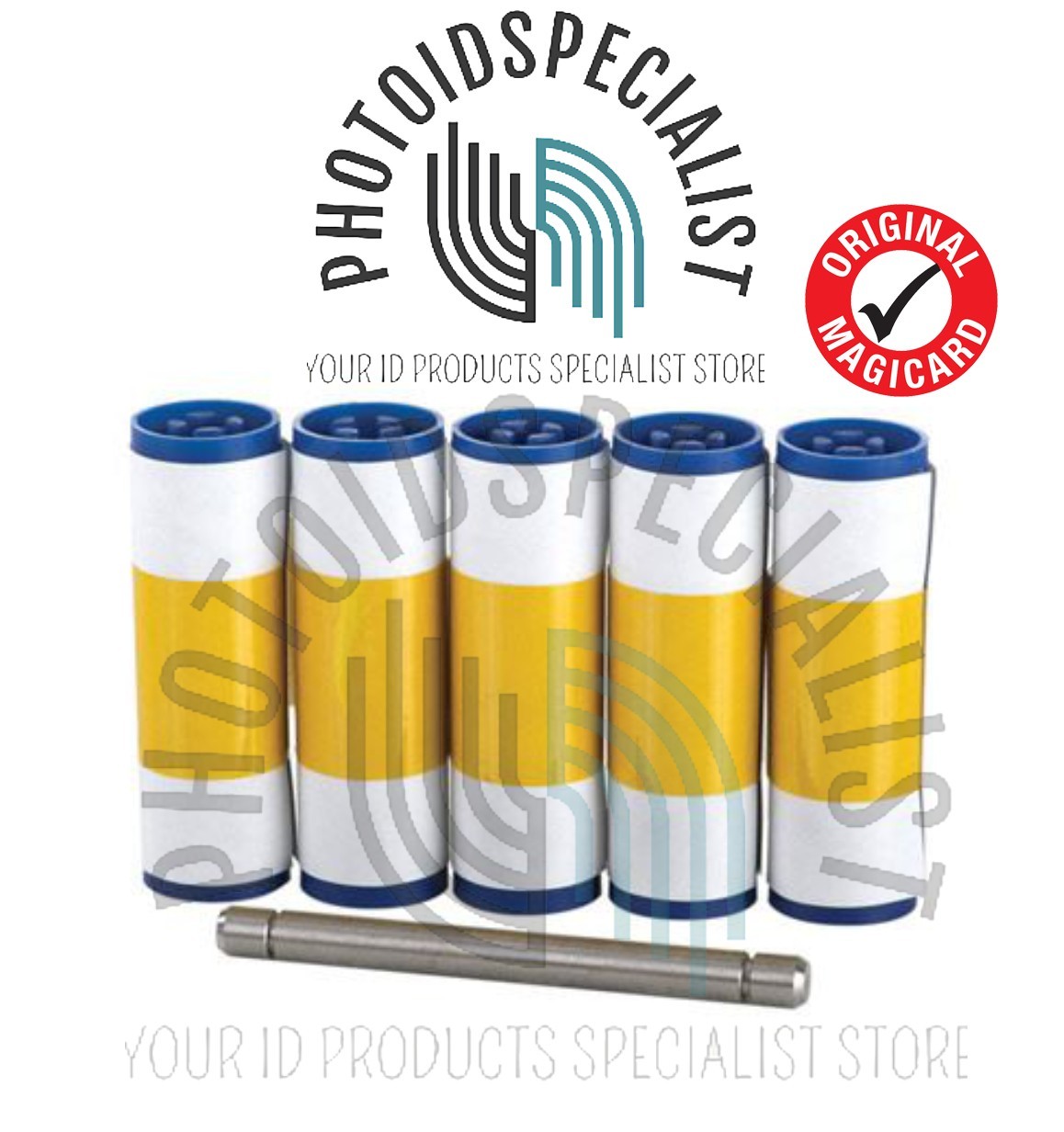 NEW Genuine Magicard 3633-0054 Cleaning Rollers 5 Pack