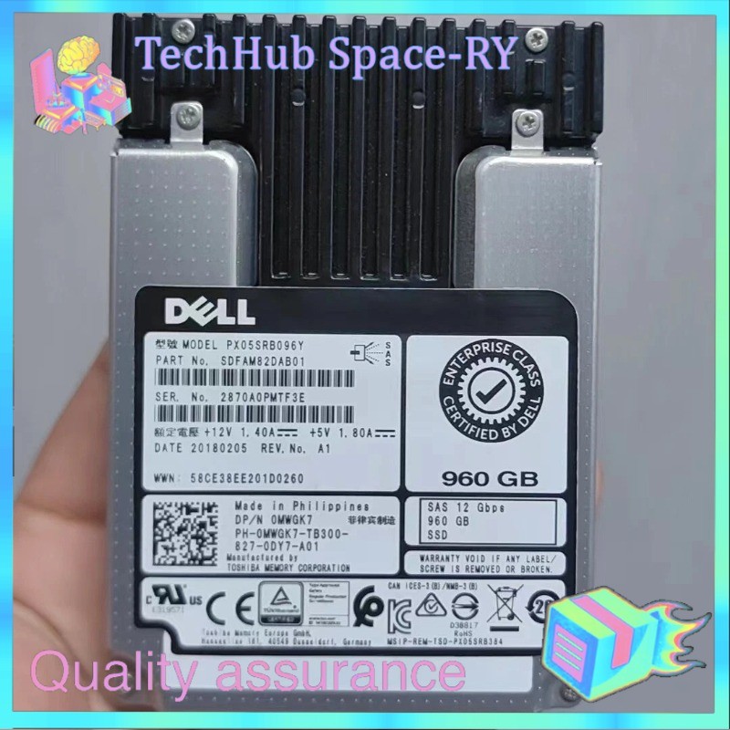 NEW MWGK7 0MWGK7 DELL PX05SRB096Y 960GB 2.5" SAS 12G RI SSD Solid State Drive