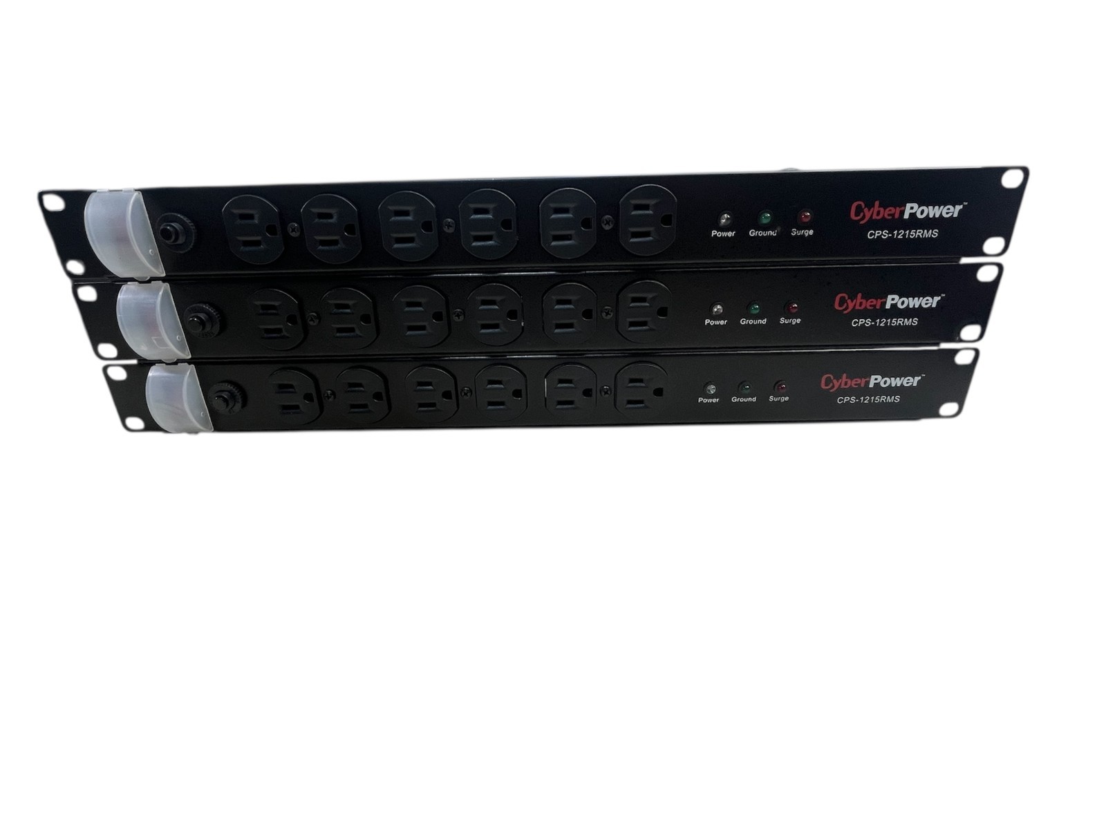 LOT OF 3:  CYBER POWER CPS-1215RM RACKMOUNT POWER CENTER - USED