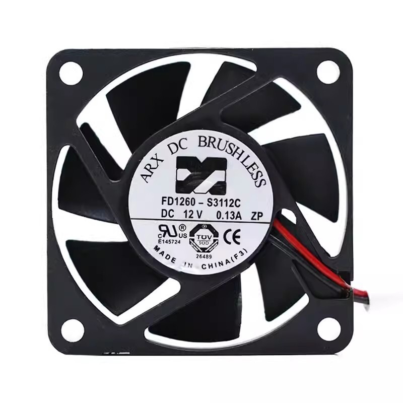 ARX FD1260-S3112C 6015 DC12V 0.13A 6CM 2-Wire Silent Cooling Fan