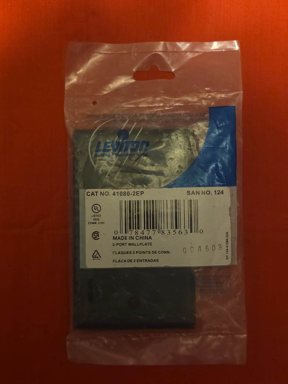 Leviton 41080-2EP black single gang 2port cover lot of 17