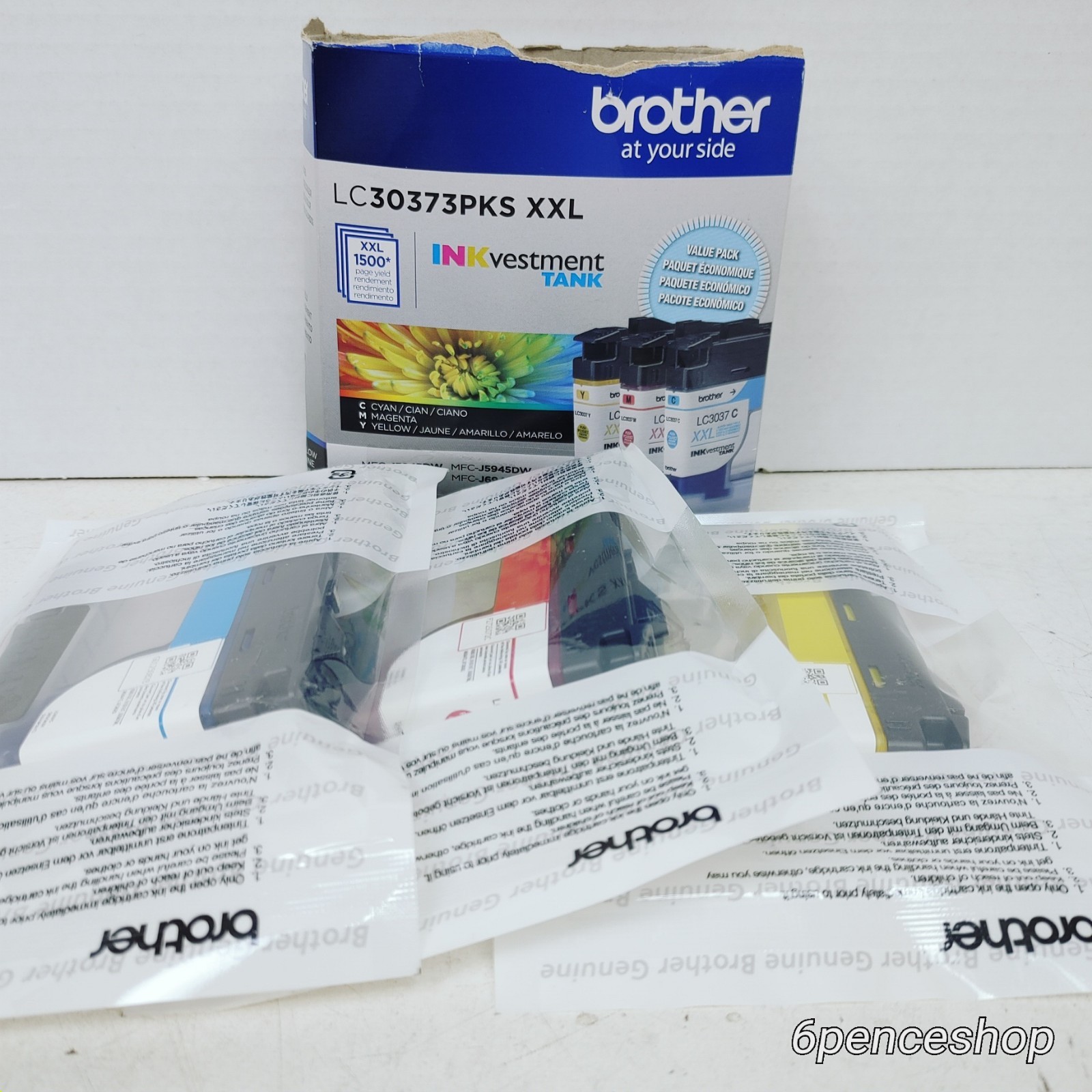 Sealed in OB-Exp. 03/2028 Brother LC30373PKS XXL C/M/Y Ink Cartridges