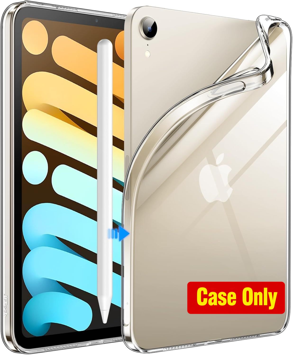 Clear Shockproof Case for iPad mini 6th Gen/A17 Pro (2024/2021) by JETech