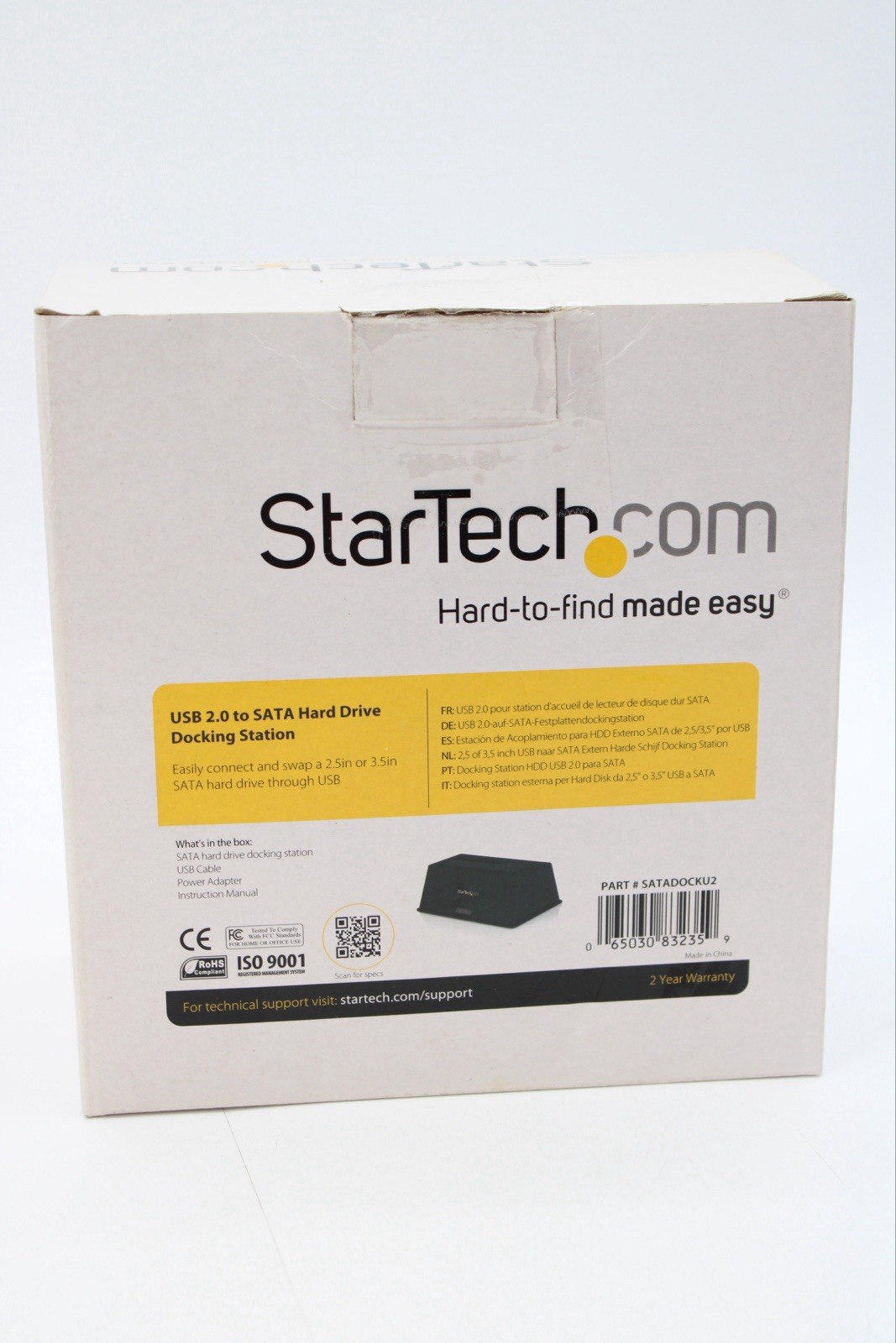 StarTech SATADOCKU2 USB 2.0 to SATA Hard Drive Docking Station—Incomplete