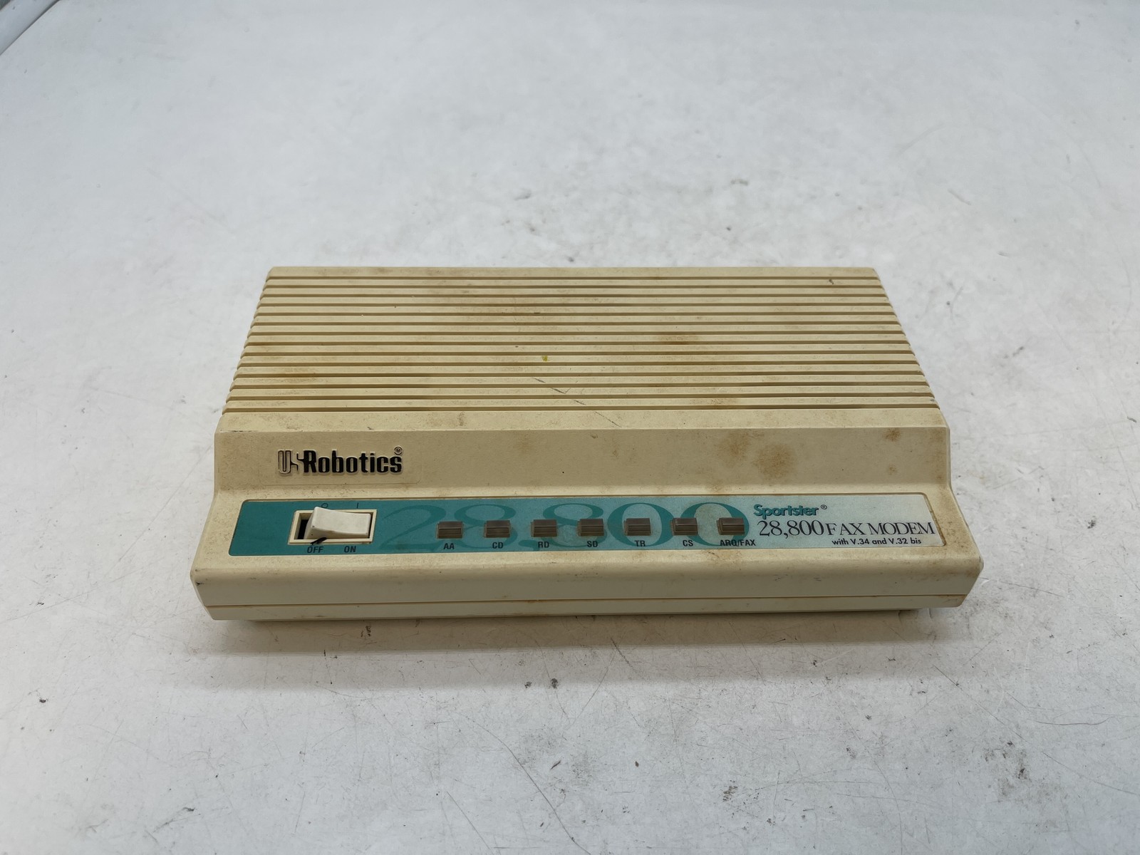 USRobotics Sportster 28800 Faxmodem External Serial V.34 Modem CJE-0340-Free S/H