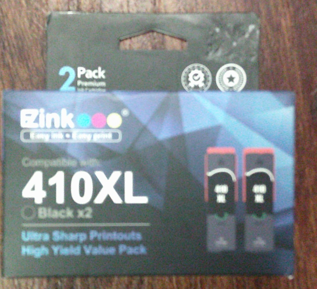 NEW Ezink 2x black printer ink compatible with 410XL