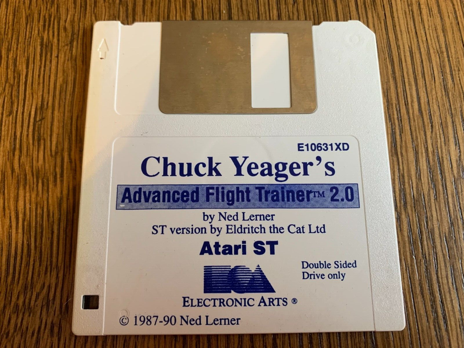 CHUCK YEAGER'S ADVANCE FLIGHT TRAINER 2.0 GAME ATARI ST COMPUTER 3.5" FLOPPY(S)