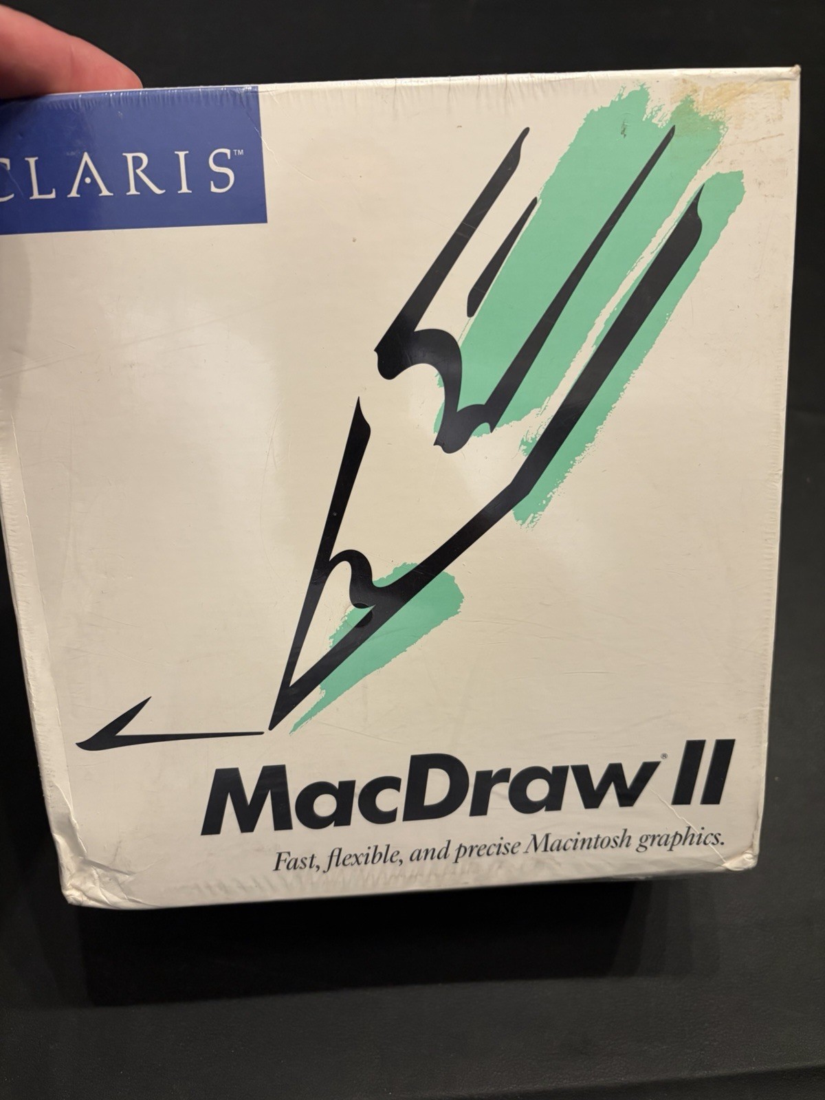 Vintage Claris MacDraw II Macintosh Graphics Software SEALED Original Big Box