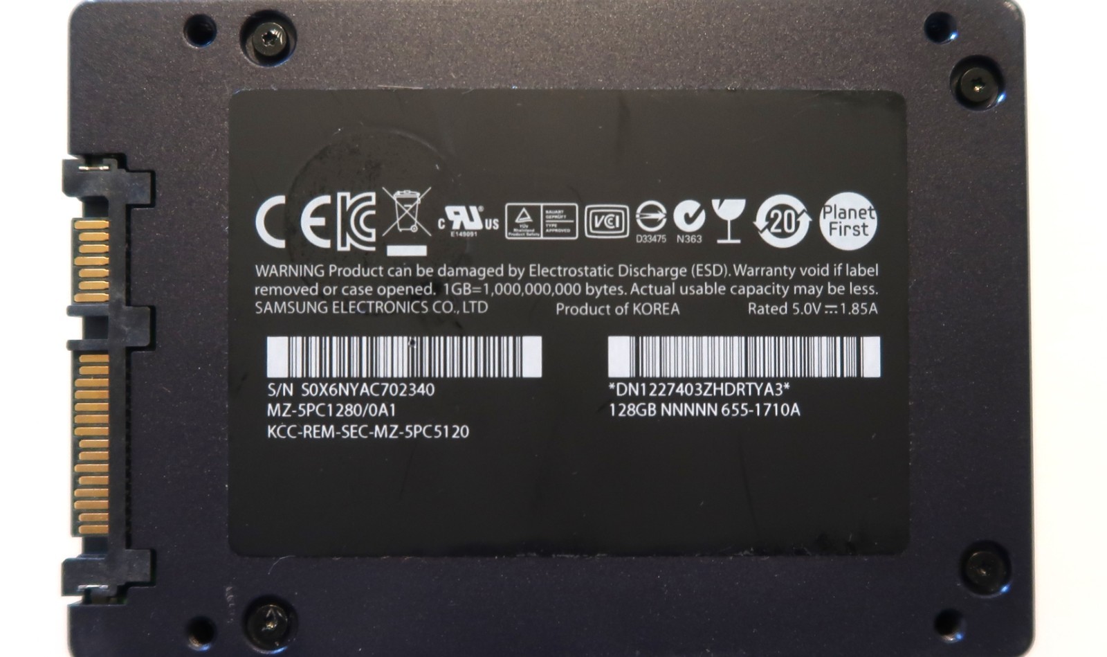 Samsung MZ-5PC1280/0A1 MZ-5PC5120 Apple# 655-1710A 2.5" 128gb Sata SSD