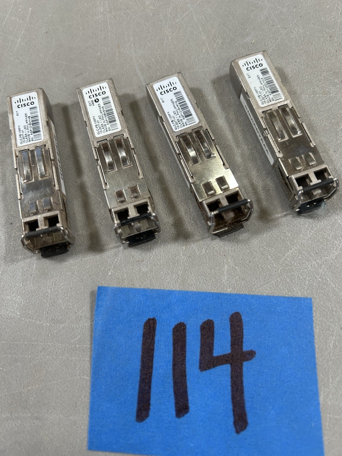 Cisco Genuine GLC-FE-100FX 100BASE-FX Transceiver Module LOT of 4 (four)