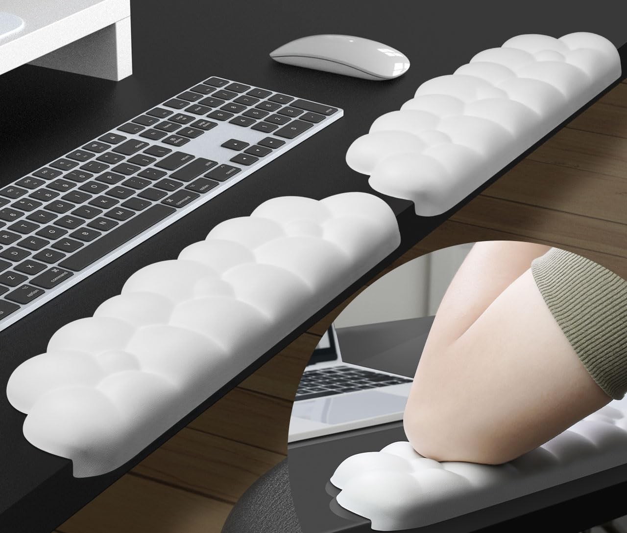 L-Shaped Desk Elbow Pad for Desk,Memory Foam Elbow Pad 2Pack
