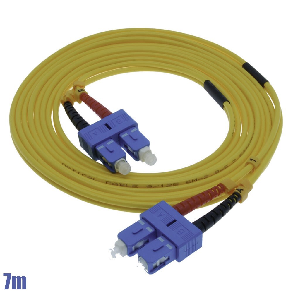 7M SC/UPC-SC/UPC Duplex Single Mode Fiber Optic Optical Patch Cable OFNR/LSZH