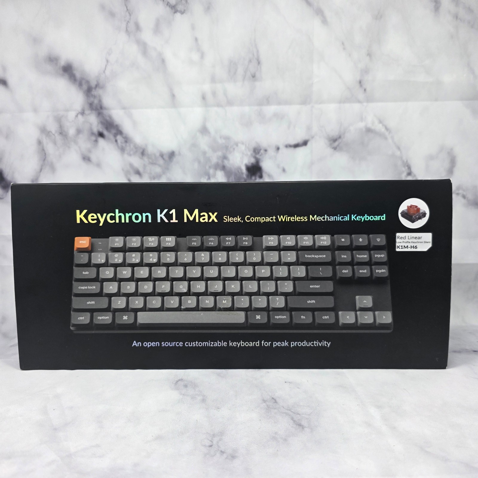 Keychron K1 Max Wireless Mechanical Keyboard Red Linear Low Silent K1M-H6