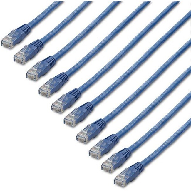 StarTech 6 ft. CAT6 Ethernet cable - 10 Pack - ETL Verified - Blue CAT6 Patch