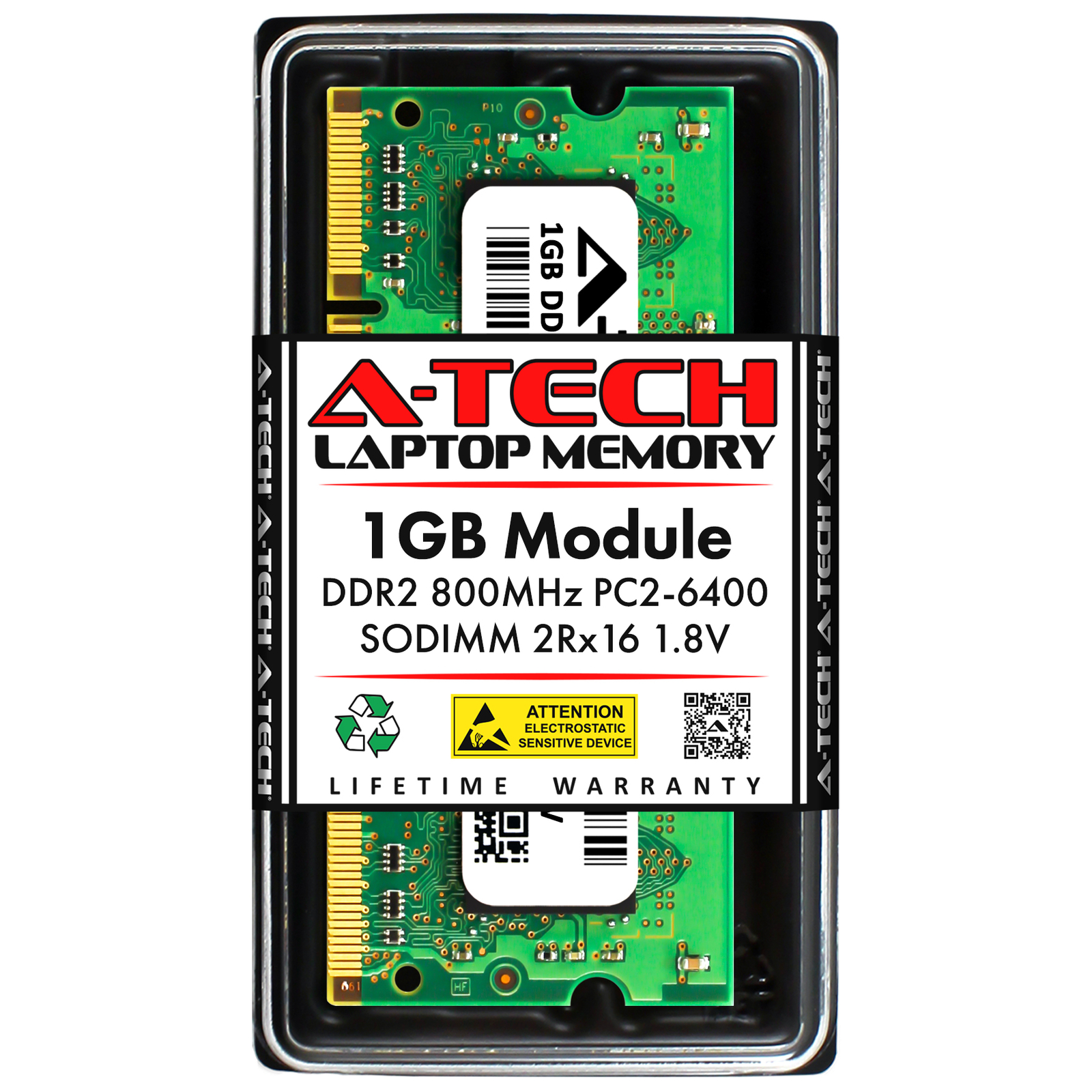 1GB DDR2 PC2-6400 SODIMM Replacement for Micron MT8HTF12864HDZ-800H1 Memory RAM