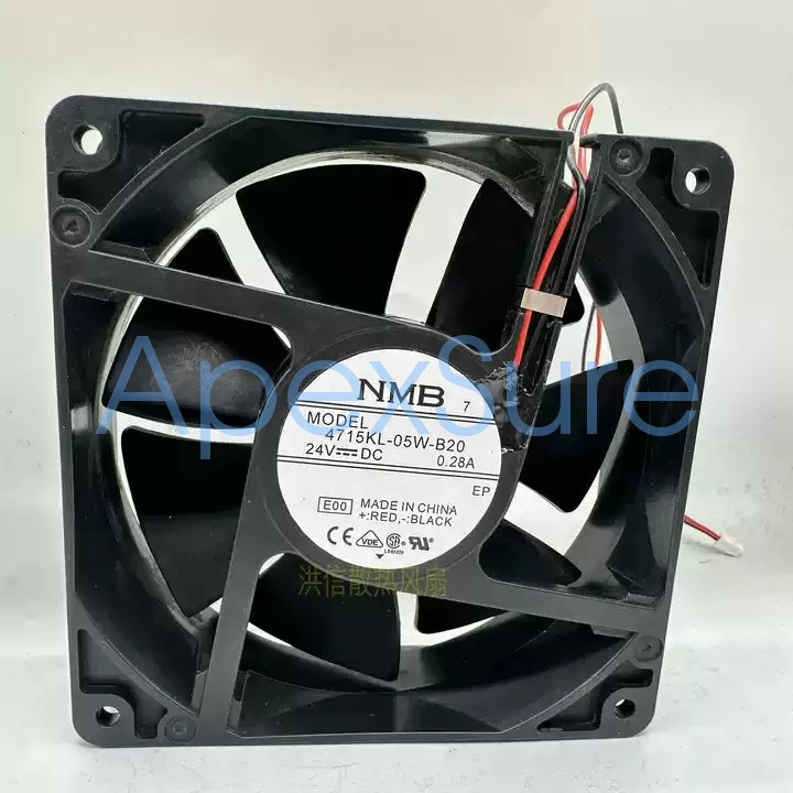 1PCS NMB  4715KL-05W-B20 DC24V 0.28A 120×38 mm 2-wire inverter cooling fan