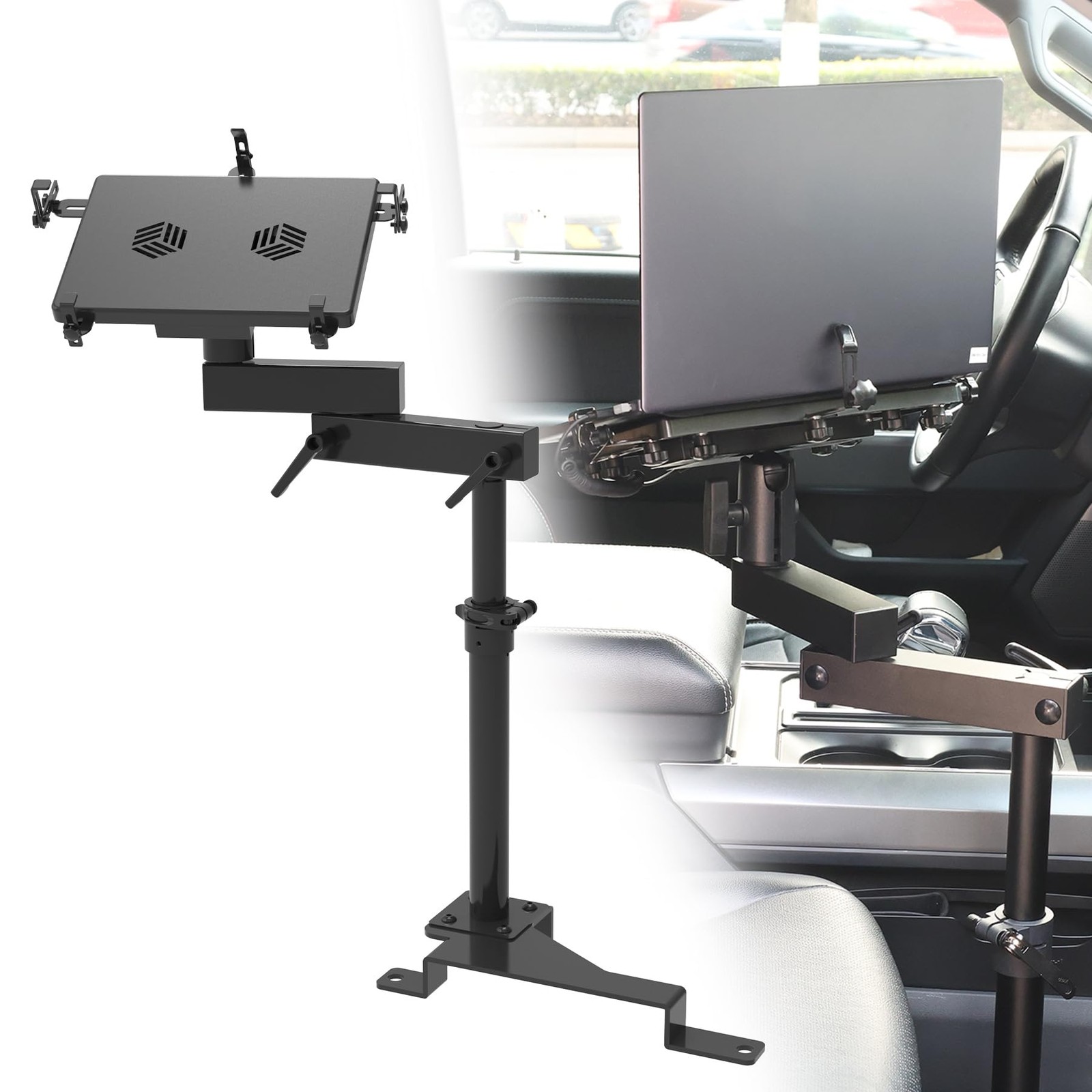 MELIPRON No-Drill Truck Laptop Mount Fit for Ford F150 and Super Duty Trucks ...